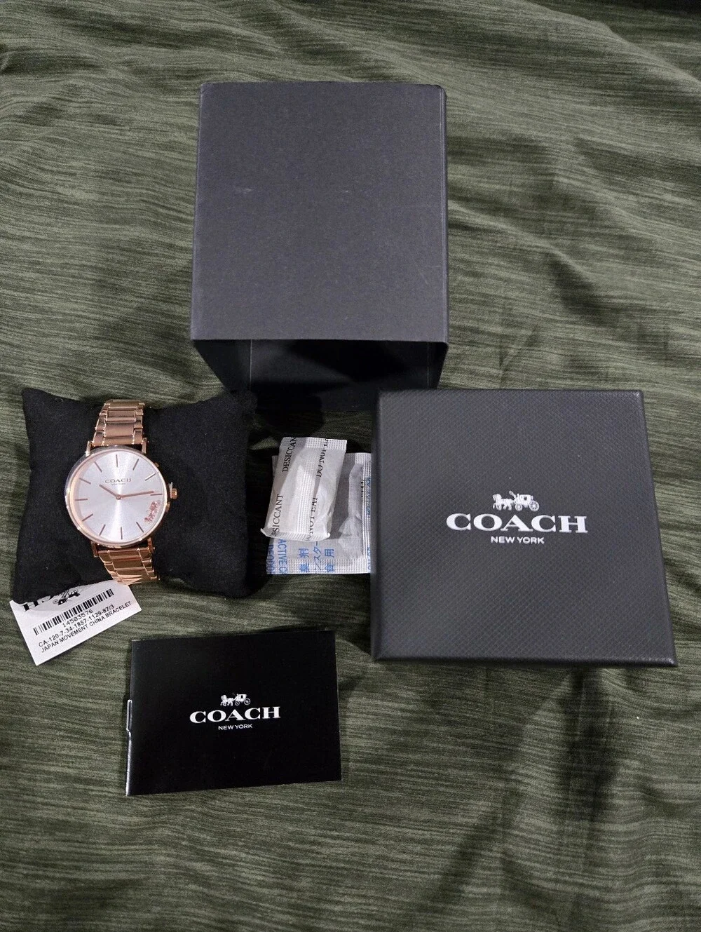 COACH Perry Women’s Rose Gold Tone Stainless Steel Bracelet Watch